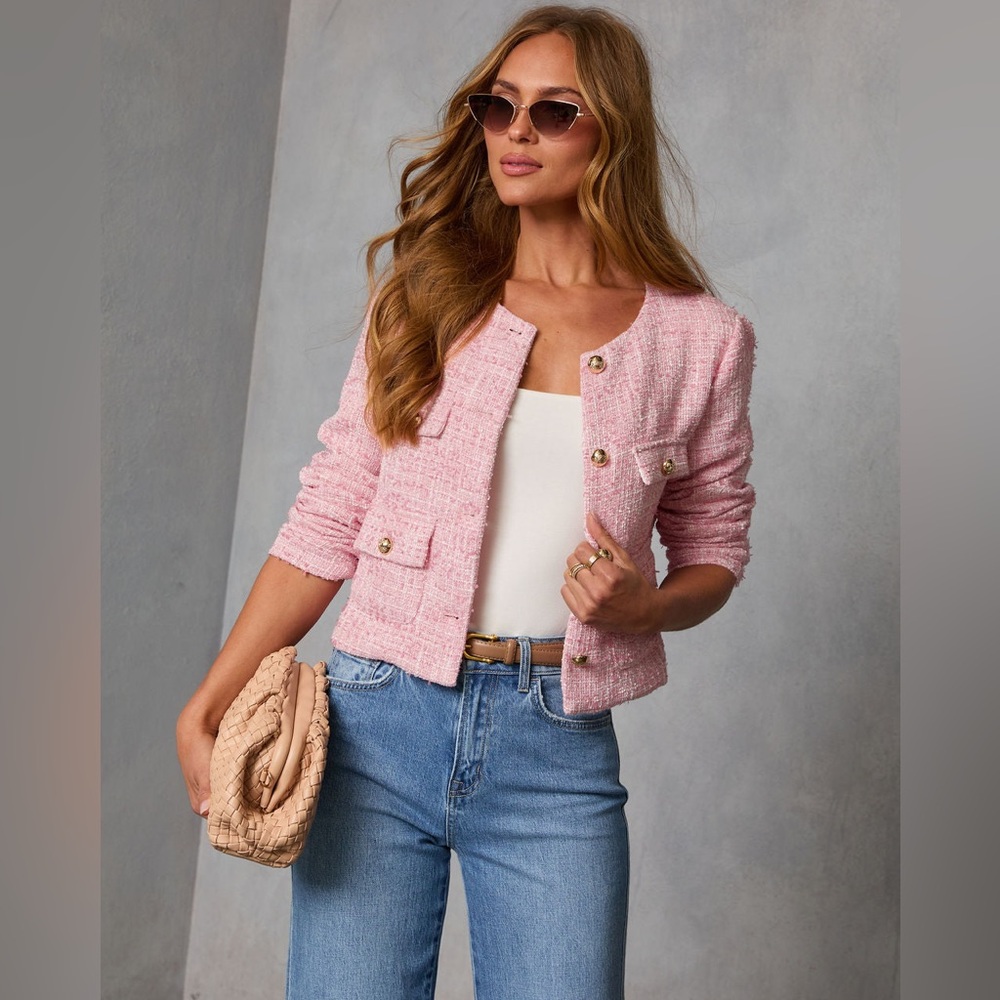 Vici collection Quiet Power Tweed Blazer